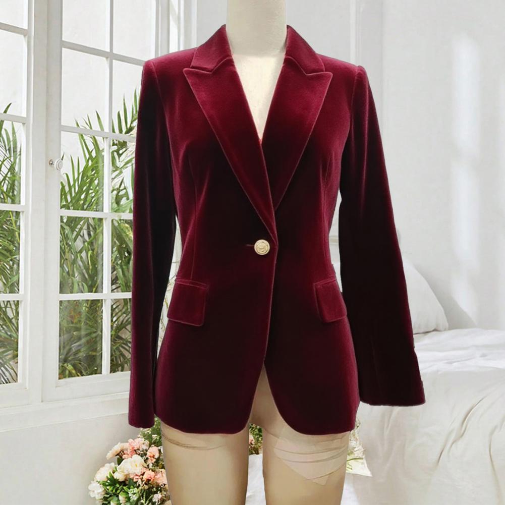 Large Women'S Formal Wear - Blazer da donna in velluto taglie