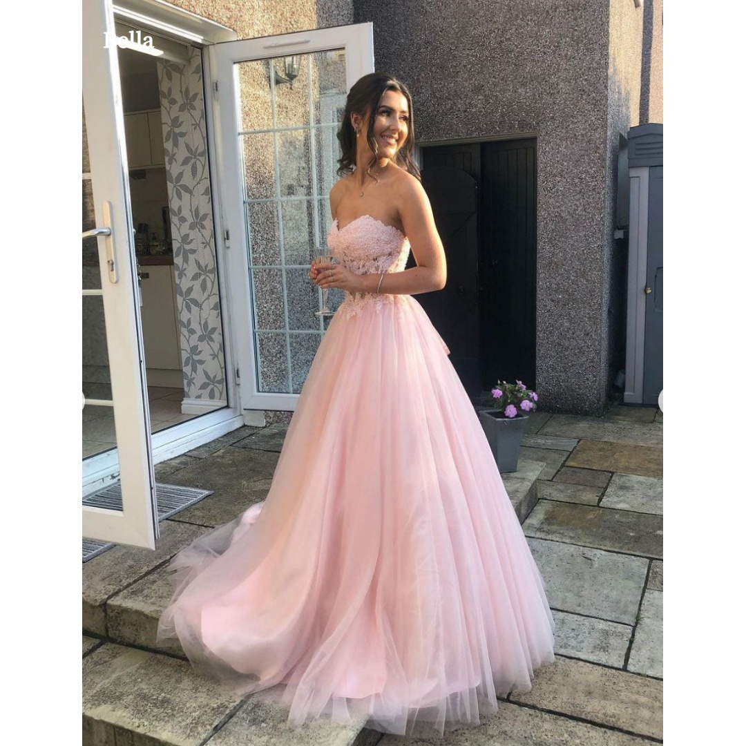 Women Formal Wear For Graduation - Abito da ballo rosa personalizzato Bella
