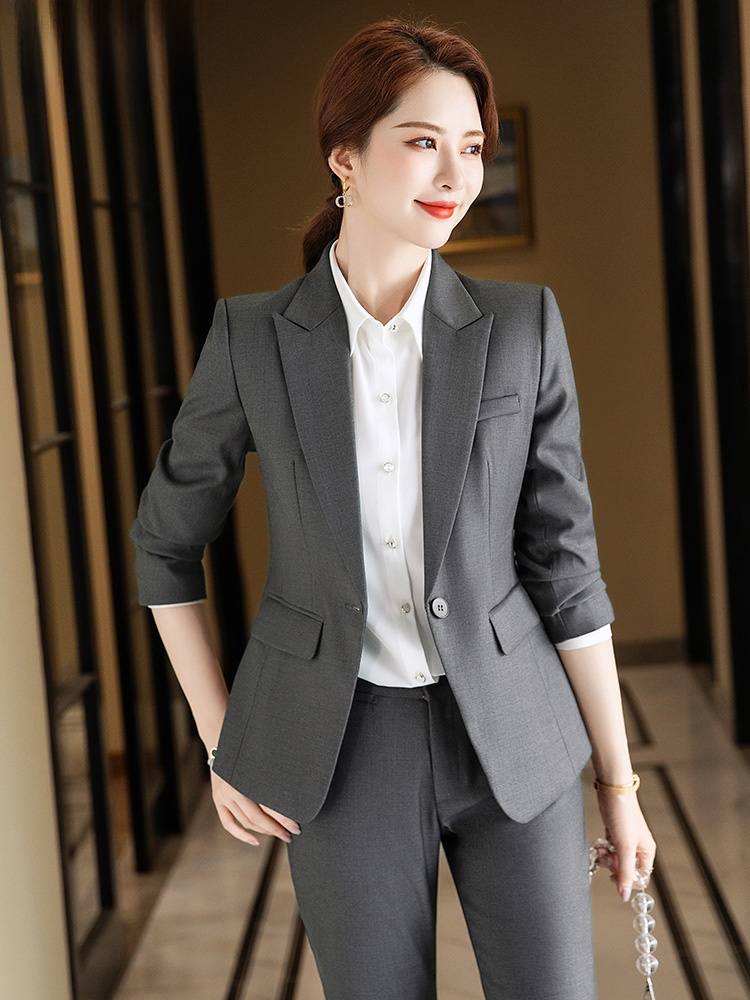 High End Women'S Formal Wear - Completo Grigio da Donna per Primavera