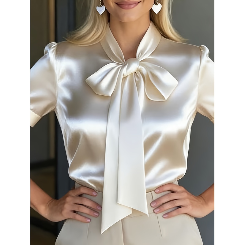 Women Formal Wear With Tie - Camicia Elegante da Donna a Maniche