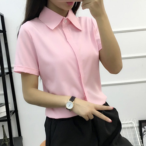 Camicia Bianca a Maniche Corte - Large Women'S Formal Wear recensione e prezzo