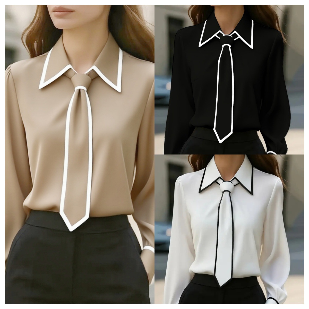 Camicetta da Donna con Collo A - Women Formal Wear With Tie recensione e prezzo